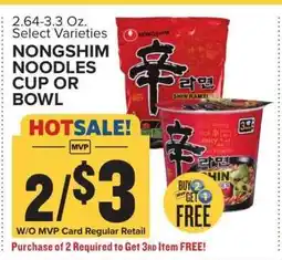 Food Lion Nongshim Noodles Cup or Bowl offer