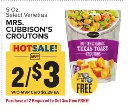 Food Lion Mrs. Cubbison's Croutons offer