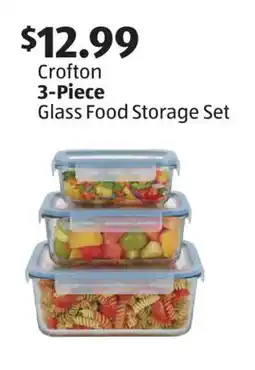 Aldi Crofton 3-Piece Glass Food Storage Set offer