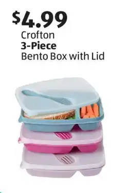 Aldi Crofton 3-Piece Bento Box with Lid offer