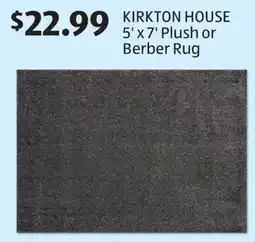 Aldi KIRKTON HOUSE 5' x 7' Plush or Berber Rug offer