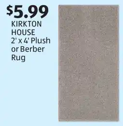 Aldi KIRKTON HOUSE 2' x 4' Plush or Berber Rug offer