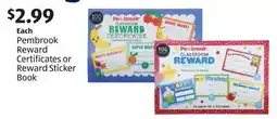 Aldi Pembrook Reward Certificates Or Reward Sticker Book offer