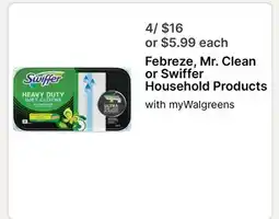 Walgreens Febreze, Mr. Clean or Swiffer Household Products offer
