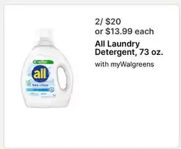 Walgreens All Laundry Detergent offer