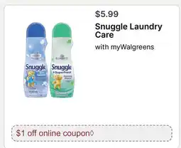 Walgreens Snuggle Laundry Care offer
