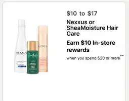 Walgreens Nexxus or SheaMoisture Hair Care offer
