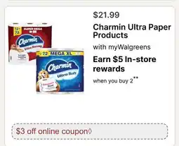Walgreens Charmin Ultra Paper Products offer