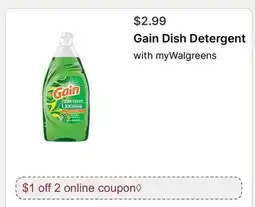 Walgreens Gain Dish Detergent offer