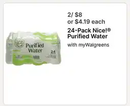Walgreens 24-Pack Nice! Purified Water offer