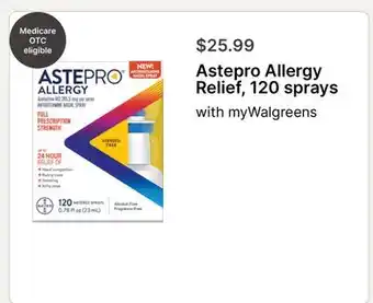 Walgreens Astepro Allergy Relief offer