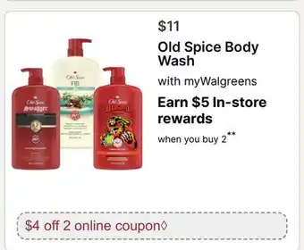 Walgreens Old Spice Body Wash offer