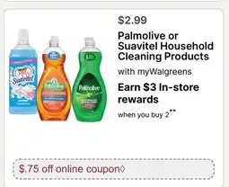 Walgreens Palmolive or Suavitel Household Cleaning Products offer