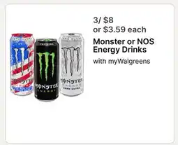 Walgreens Monster or NOS Energy Drinks offer