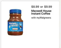 Walgreens Maxwell House Instant Coffee offer