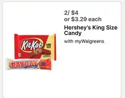 Walgreens Hershey's King Size Candy offer