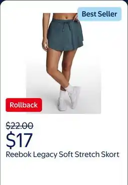 Walmart Reebok Women's and Women's Plus Legacy Soft Stretch Skort offer