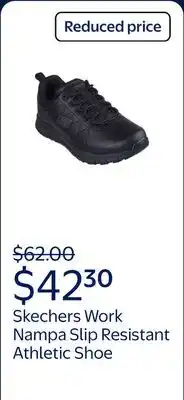Walmart Skechers Work Women's Nampa Bungee Slip Resistant Athletic Shoe offer