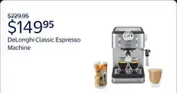 Walmart DeLonghi Classic Espresso Machine offer