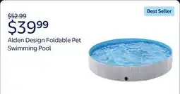 Walmart Alden Design 63'' Foldable Pet Swimming Pool for Outdoor, Gray offer