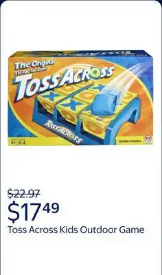 Walmart Toss Across Kids Outdoor Game Bean Bag Toss for Camping and Family Night, Get Three-in-a-Row offer