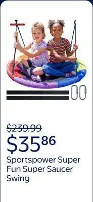 Walmart Sportspower 40 Super Fun Super Saucer Swing, Great for Kids 3-8 offer