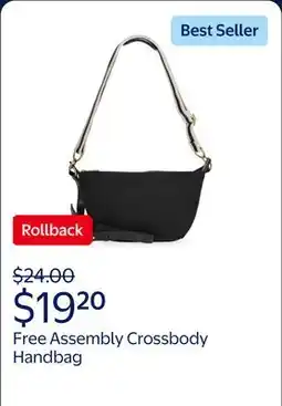 Walmart Free Assembly Women's Crossbody Handbag, Black offer