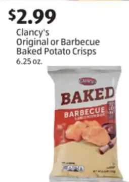 Aldi Clancy's Original or Barbecue Baked Potato Crisps offer