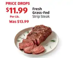 Aldi Fresh Grass-Fed Strip Steak offer