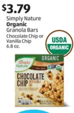 Aldi Simply Nature Organic Granola Bars offer