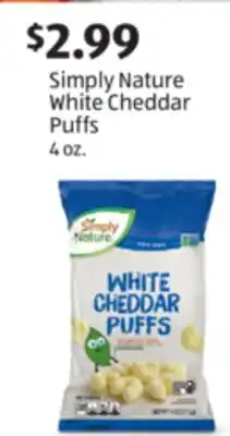 Aldi Simply Nature White Cheddar Puffs offer