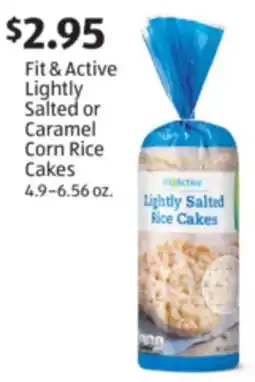 Aldi Fit & Active Lightly Salted or Caramel Corn Rice Cakes offer