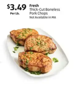 Aldi Fresh Thick-Cut Boneless Pork Chops offer
