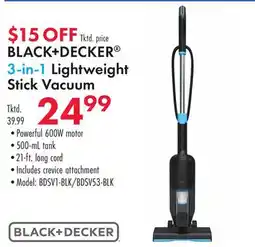 Boscov's BLACK+DECKER 3-in-1 Lightweight Stick Vacuum offer