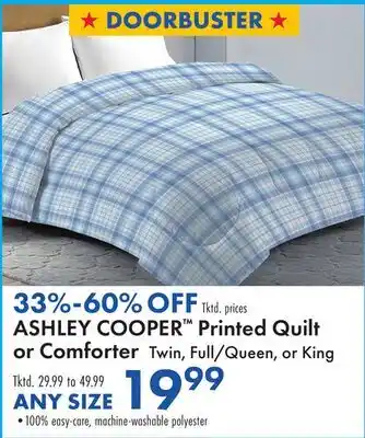 Boscov's ASHLEY COOPER Printed Quilt or Comforter offer