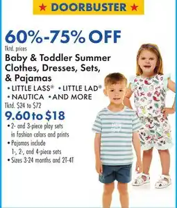Boscov's Baby & Toddler Summer Clothes, Dresses, Sets, & Pajamas offer