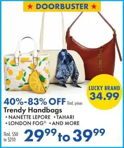 Boscov's Trendy Handbags offer