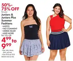 Boscov's Juniors & Juniors Plus Summer Fashions offer