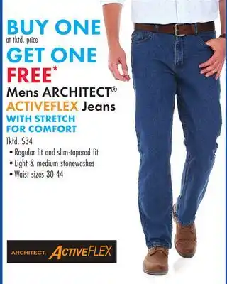 Boscov's Mens ARCHITECT ACTIVEFLEX Jeans offer