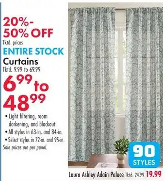 Boscov's ENTIRE STOCK Curtains offer