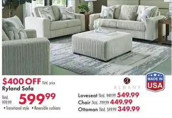 Boscov's Ryland Sofa offer