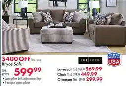 Boscov's PEAK LIVING Bryce Sofa offer