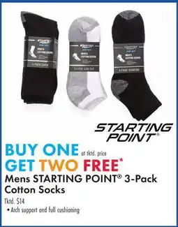Boscov's Mens STARTING POINT 3-Pack Cotton Socks offer