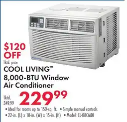 Boscov's COOL LIVING 8,000-BTU Window Air Conditioner offer