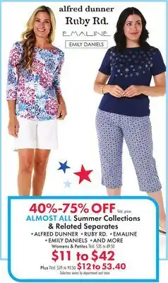 Boscov's ALMOST ALL Summer Collections & Related Separates offer