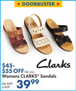 Boscov's Womens CLARKS Sandals offer
