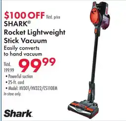 Boscov's SHARK Rocket Lightweight Stick Vacuum offer