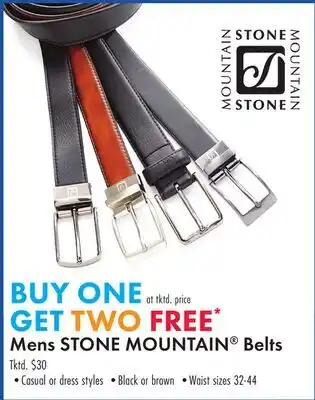 Boscov's Mens STONE MOUNTAIN Belts offer