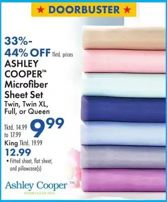 Boscov's ASHLEY COOPER Microfiber Sheet Set offer