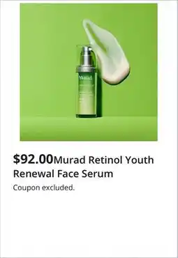 JC Penney Murad Retinol Youth Renewal Face Serum offer